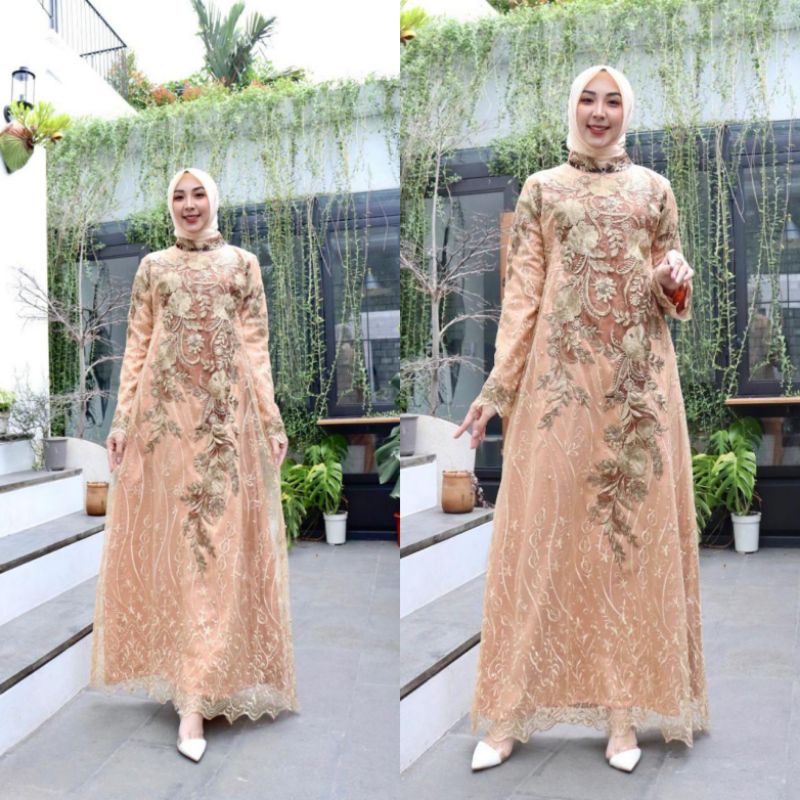 ROSALINDA DRESS//BAHAN TILLE BORDIR FULL DALAMAN SATIN VELVET//SERAGAMAN KELUARAGA//BAJU LEBARAN//BAJU PESTA LAMARAN//BAJU WISUDA//KEBAYA MODERN//By Pelangi Jaya