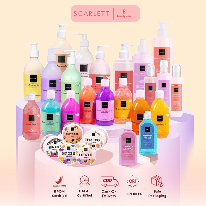[READY SIAP KIRIM] Scarlett Whitening Body Lotion | Shower Scrub | Body Scrub | Body Serum | Body Cream | Shampoo &amp; Conditioner Scarlett Whitening by Felicia Angelista