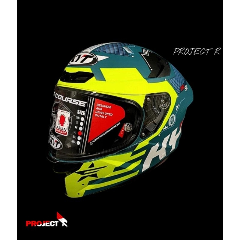 KYT TT COURSE FUSELAGE YELLOW MATT