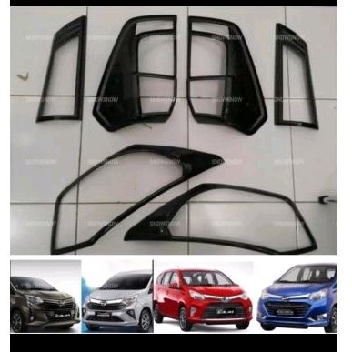 Garnis Depan Belakang mobil Calya Sigra 2019 2020 2021 2022 2023 Hitam Doff