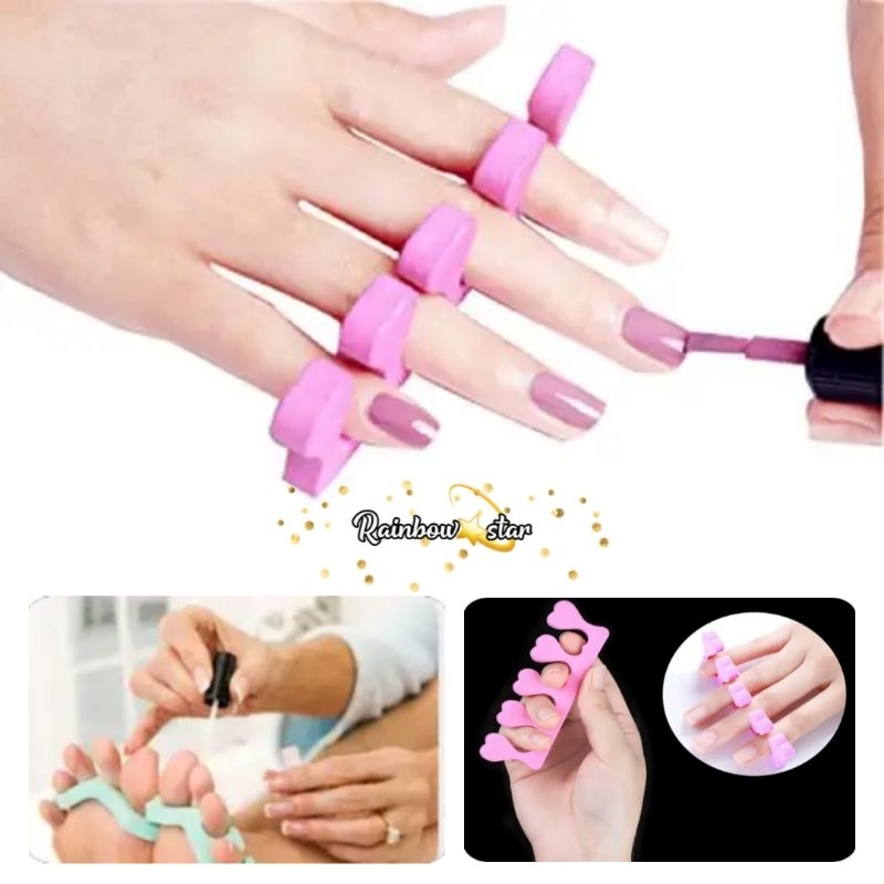 Soft Sponge Finger Toe Separator / Pemisah Jari Nail Art Spons Pembatas Jari Sekat Jari