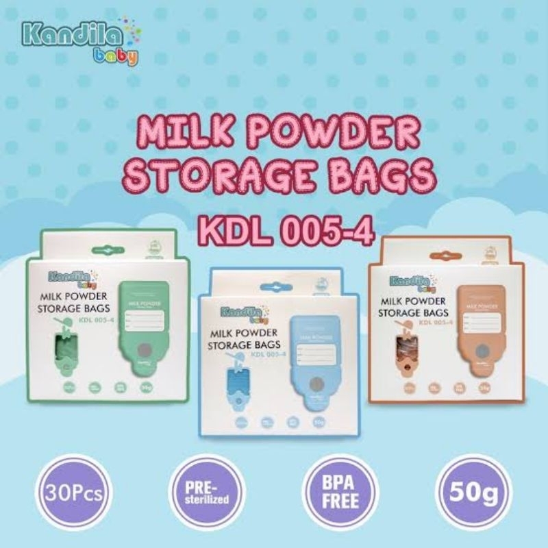 Kandila Baby Milk Storage Bags isi 30pcs KDL005-4 - Kandila Milk Storage Bag - Kantong Sufor - Kantong Simpan Susu Formula Bubuk Bayi