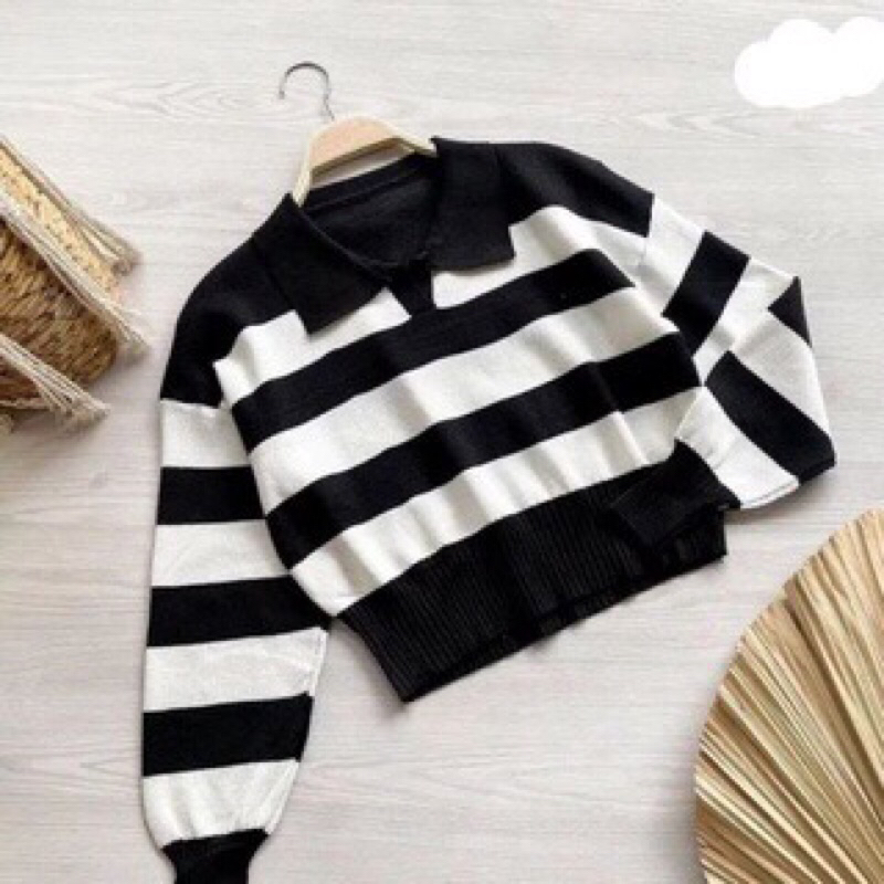 Sweater Rajut Valencia/Sweater Blaster/Atasan Wanita/Blouse Wanita/Blouse Korean Style/Sweater Crop Top/Sweater Lengan