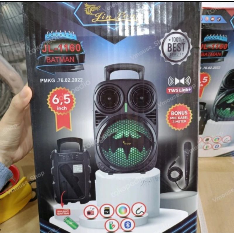 SPEAKER BLUETOOTH JIN LONG 6.5 INCH - SPEAKER PORTABLE JIN LONG 6.5 INCH - SPEAKER MURAH - SPEAKER 6