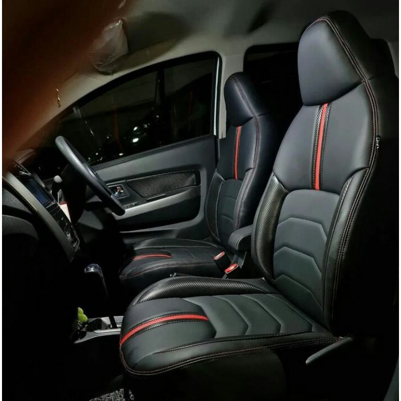 Sarung jok mobil calya/sigra bahan ferrari