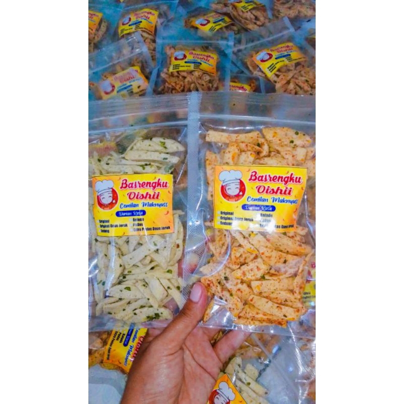 

Basreng pedas daun jeruk 50 gram/basreng kriuk/basreng viral/basreng gurih ikan/basreng enak