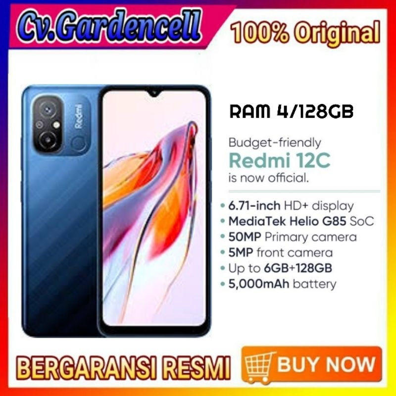 Xiaomi Redmi 12C 4/128Gb Garansi Resmi