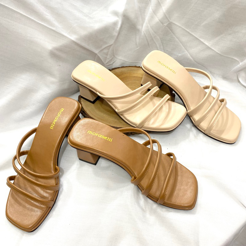 Sandal Wanita|Sandal Hak Tahu 5cm Morasetti