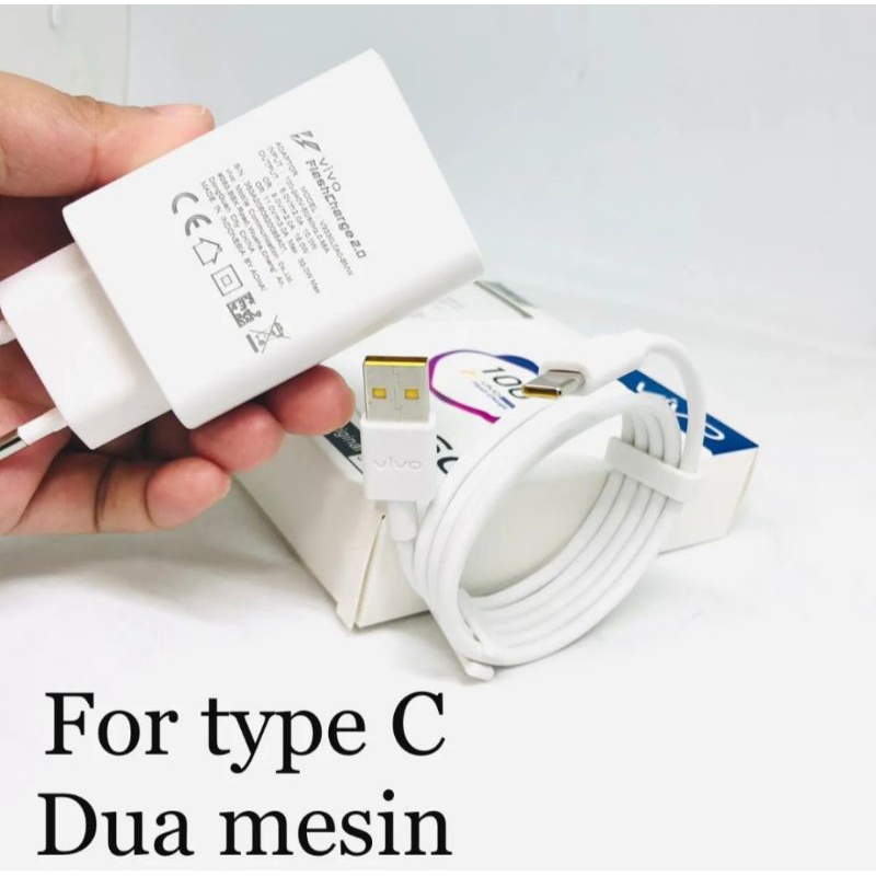 charger vivo original 33 watt tipe C / casan vivo v20 v20se v21 suport fast charging