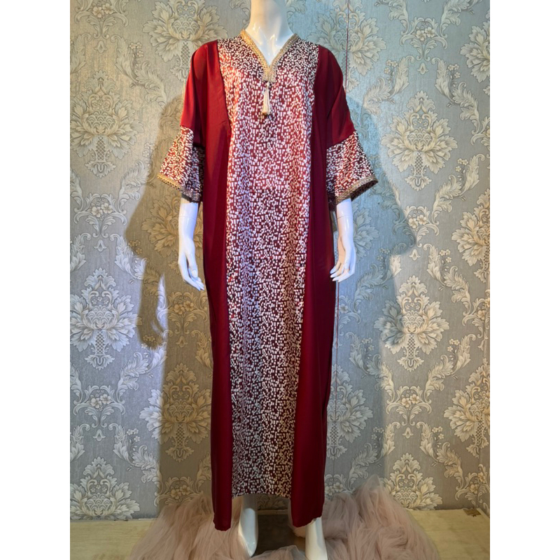 Abaya Muzaf/kaftan/gamis/abaya bordir/abaya dubai