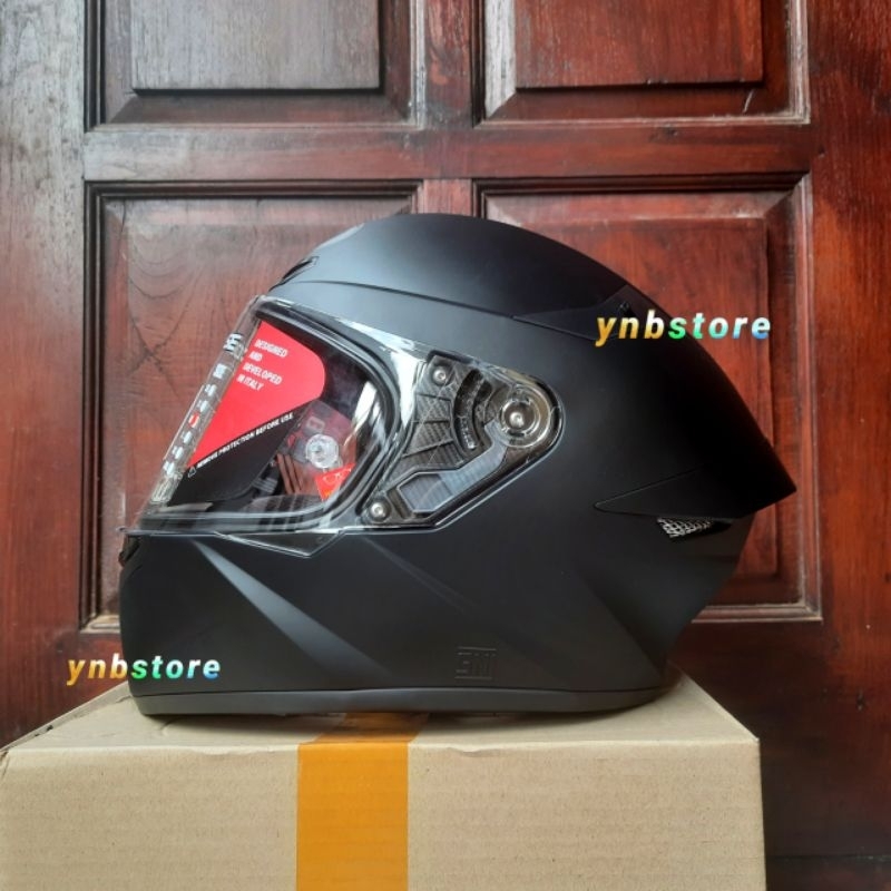 Helm KYT TT Course Solid Plain Matt Black | KYT TTC Solid Polos Black Hitam Doff | Helm Fullface Vir