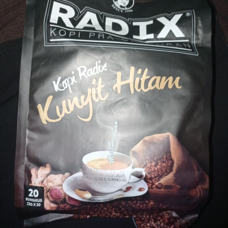 

kopi radix kunyit hitam 1 pouch 20 SACHET