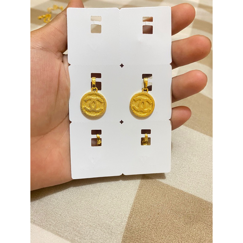 Liontin cenul pasir bulat warna 24k