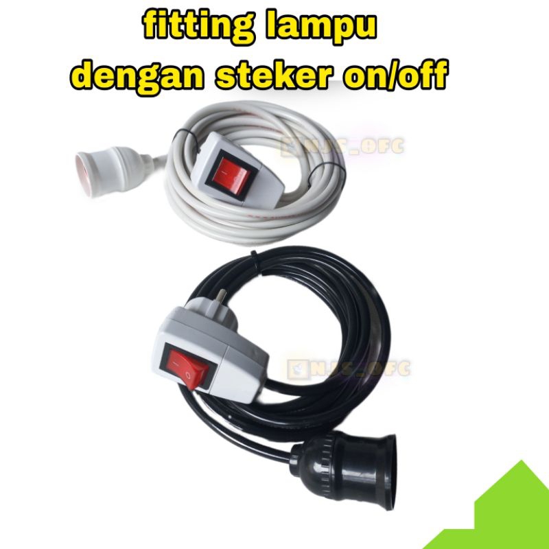Fitting Lampu gantung dengan Steker saklar On/Off
