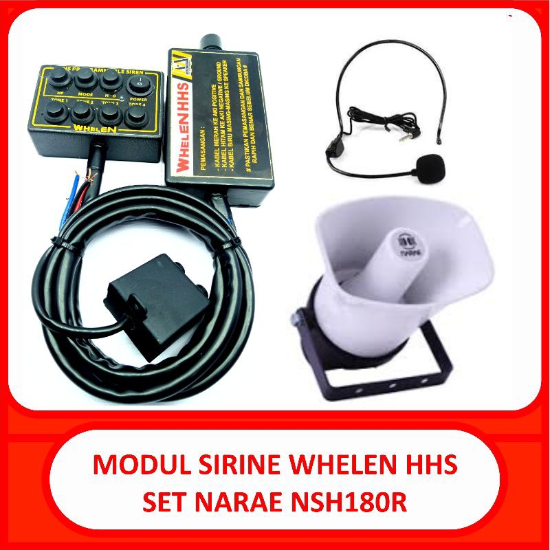 whelen hhs aux mic 60 watt set speaker narae 20 watt