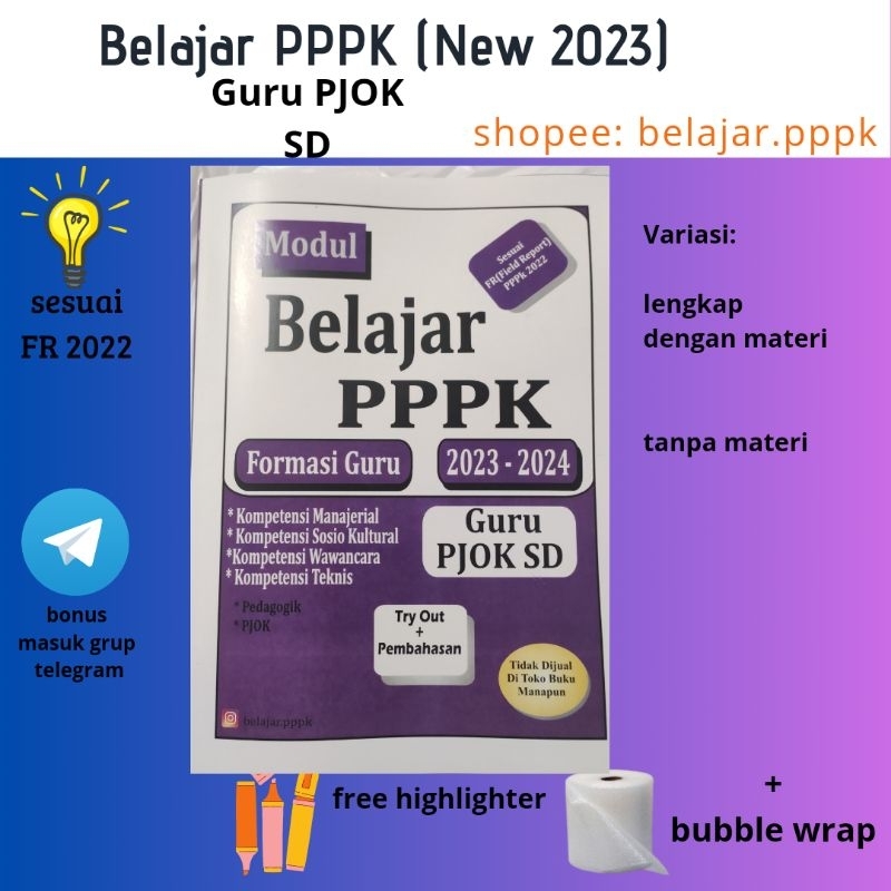 (PJOK SD) Modul Buku PPPK GURU PJOK SD PENJASKES PENJAS ASN CPNS 2023 fahri.exhaust