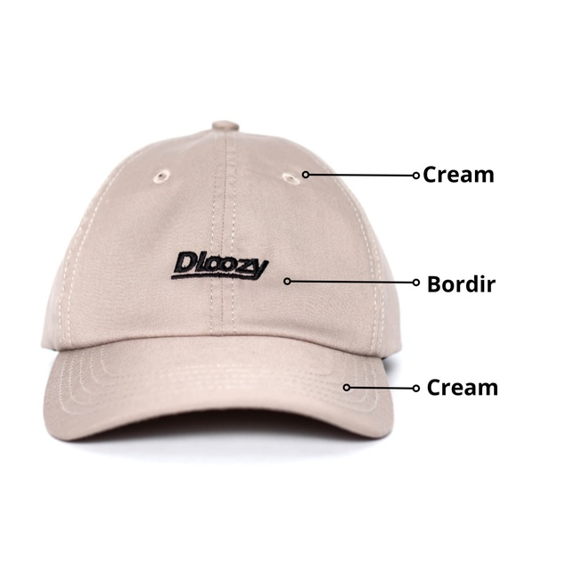 DLOOZY Topi Baseball Polo Cap Cream Dlz02