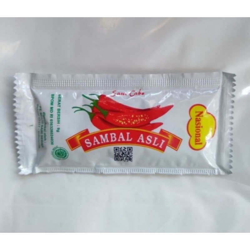 

SAUS SAMBAL NASIONAL Sachet Stick 9 gr 1 Pack Isi 24 Sachet