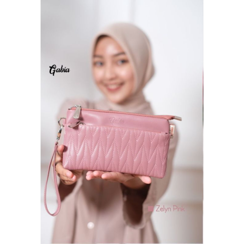 Dompet Zelyn By Gabia Dompet Wanita 2 Resleting Bordir Anti Air