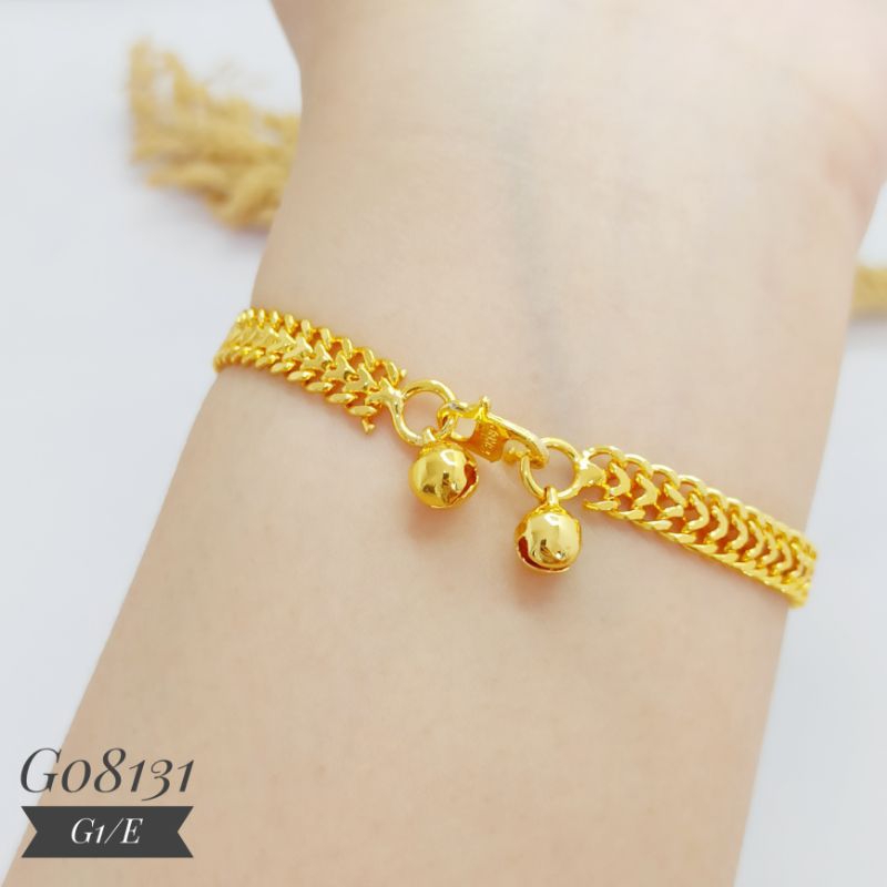 Gelang Fashion xuping Rhodium Rantai tikar 7m warna 24k G08131