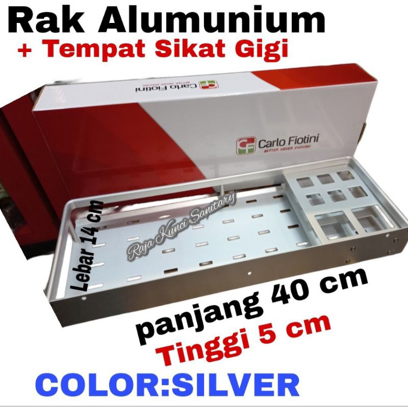 Rak sabun odol sikat gigi fiorentino alumunium Silver PROMO