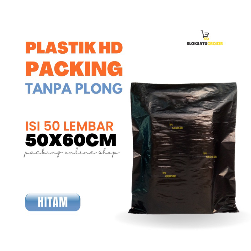

Plastik Kemasan Packing Hitam Uk. 50x60 (isi 50 lembar) Plastik Kemasan Olshop