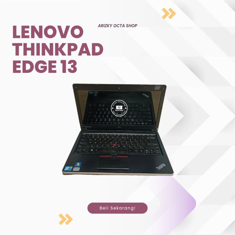 Laptop lenovo thinkpad edge 13 core 2 duo ram 4gb hard disk 160gb webcam/zoom dvd lcd 13inc bergaransi