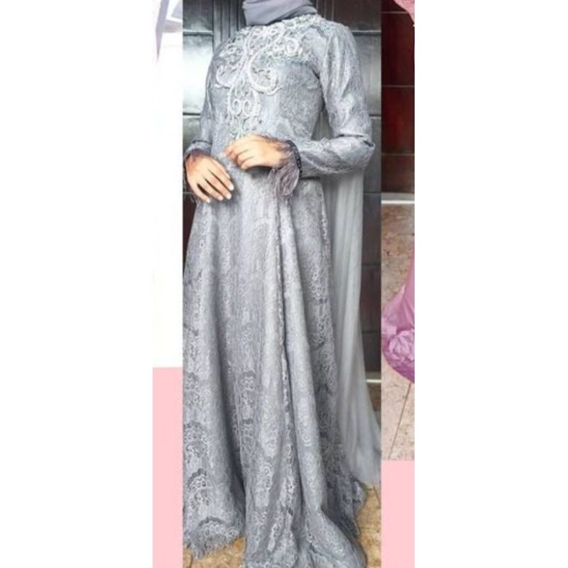 dress gaun brokat preloved