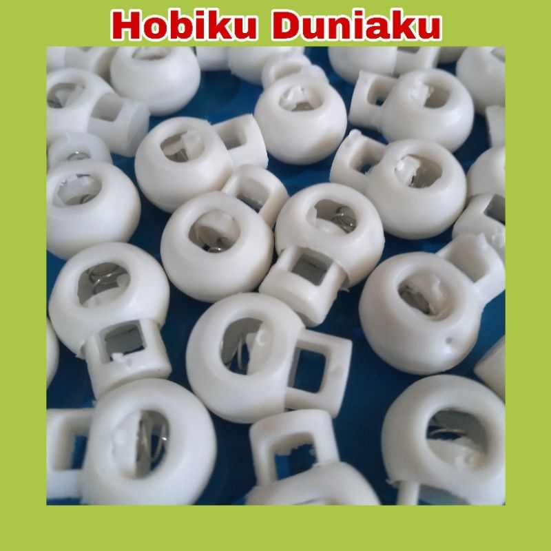 Stropper Bulat Putih Serbaguna Stropper Tali Masker Tutup Cantolan Kawat RAM - PCS