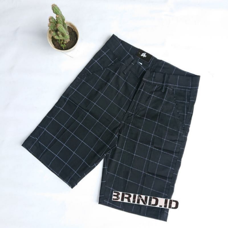 CELANA TARTAN PENDEK PREMIUM SLIM