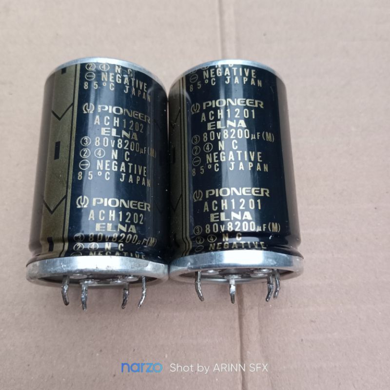 Elco PIONEER  8200uf/80v bekas normal original cabutan ampli pioneer