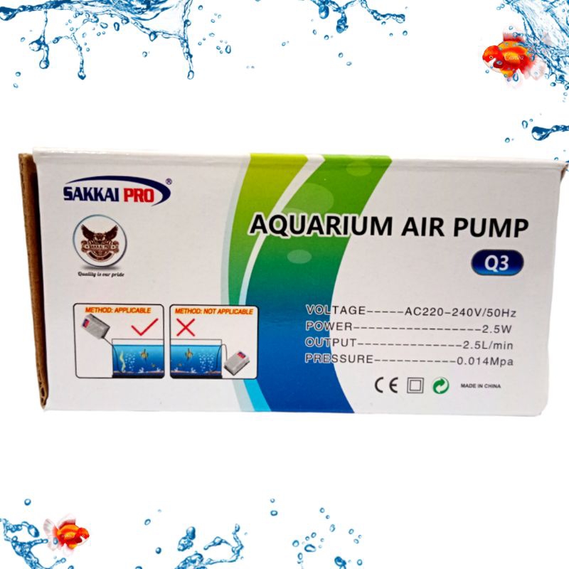 PROMO MURAH Aerator Aquarium Airpump Udara SAKKAI PRO Q3