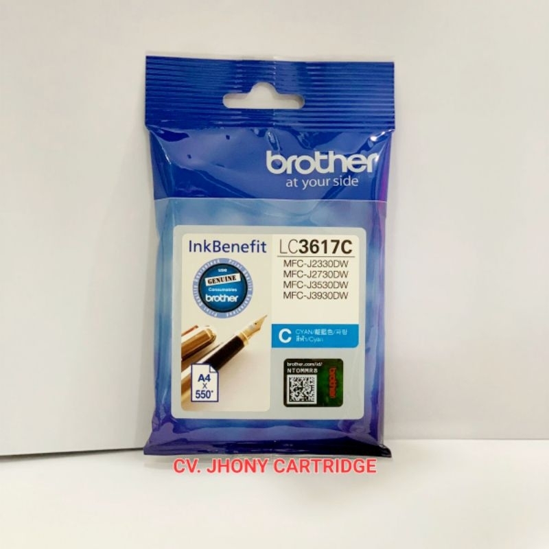 Tinta Cartridge Brother LC3617 LC 3617 BK Hitam Cyan Magenta Yellow Original