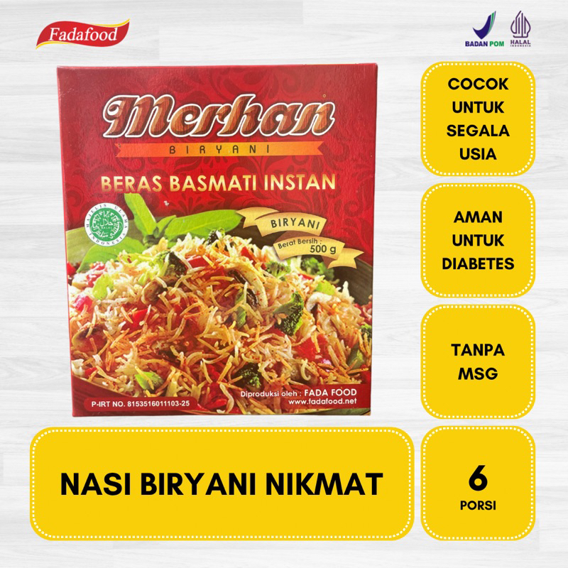 

Nasi Biryani Basmati Instan HALAL