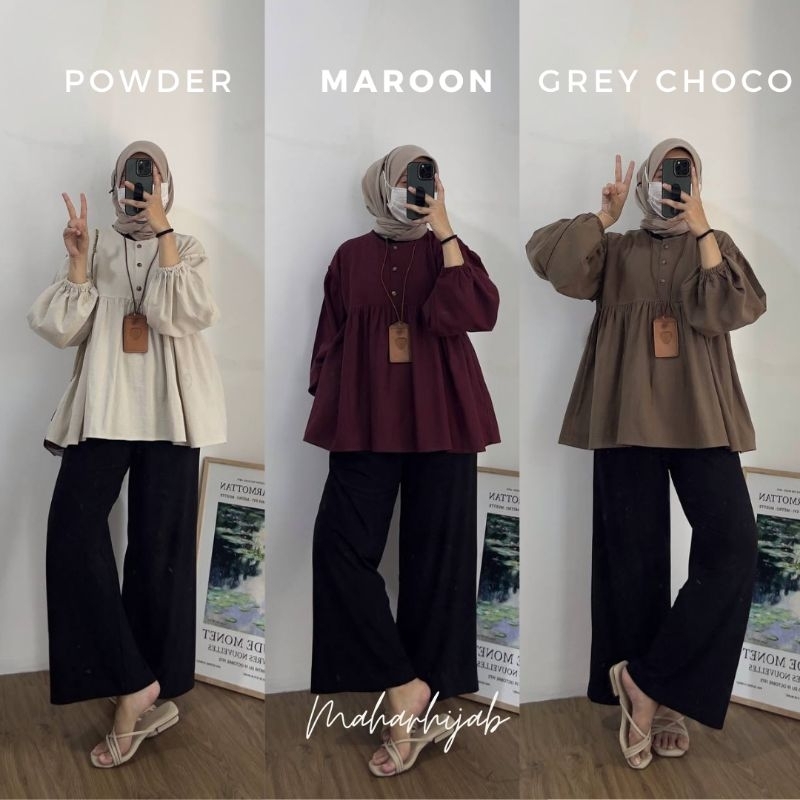 Diana Top Blouse by gelis shop / blouse premium / blouse bahan linen angel premium / blouse polos