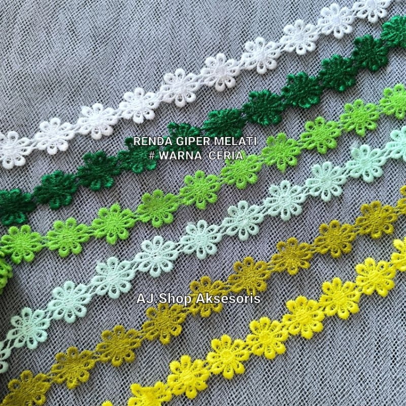 Joeley_Id Renda Gyper Bordir Bunga / Giper Melati Per Pcs