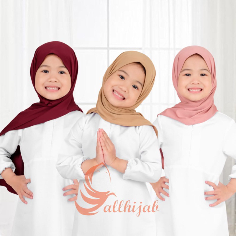 PASHMINA INSTAN ANAK BAHAN JERSEY JILBAB INSTAN ANAK