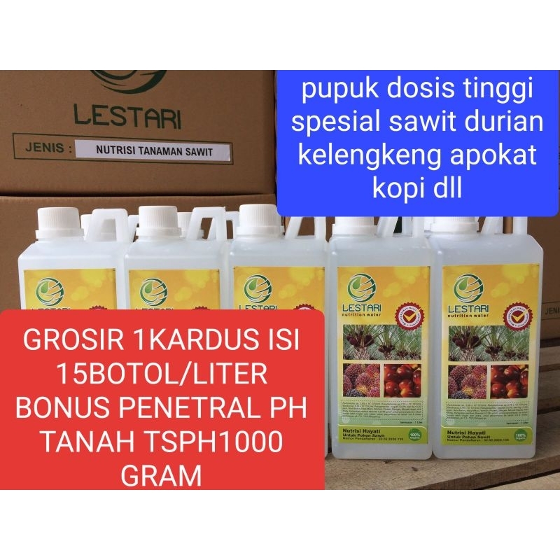 lestari pupuk cair organik untuk sawit durian kelengkeng apokat kopi lada merica saang duku kcl npk 