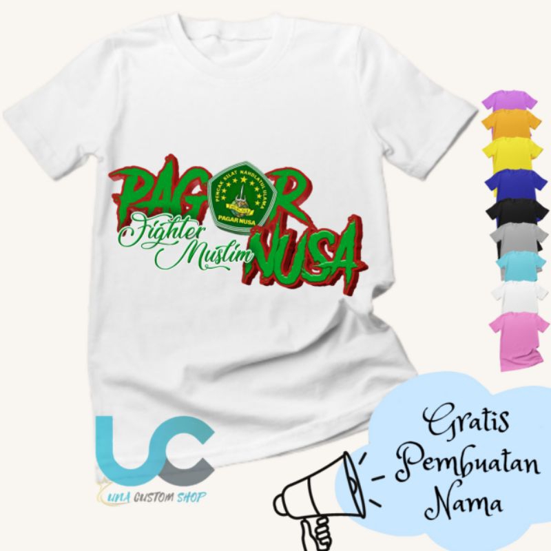 Kaos Anak Pagar Nusa | Baju Anak Pagar Nusa | Kaos Anak Sablon | Kaos Anak Custom Terbaru (FREE NAMA