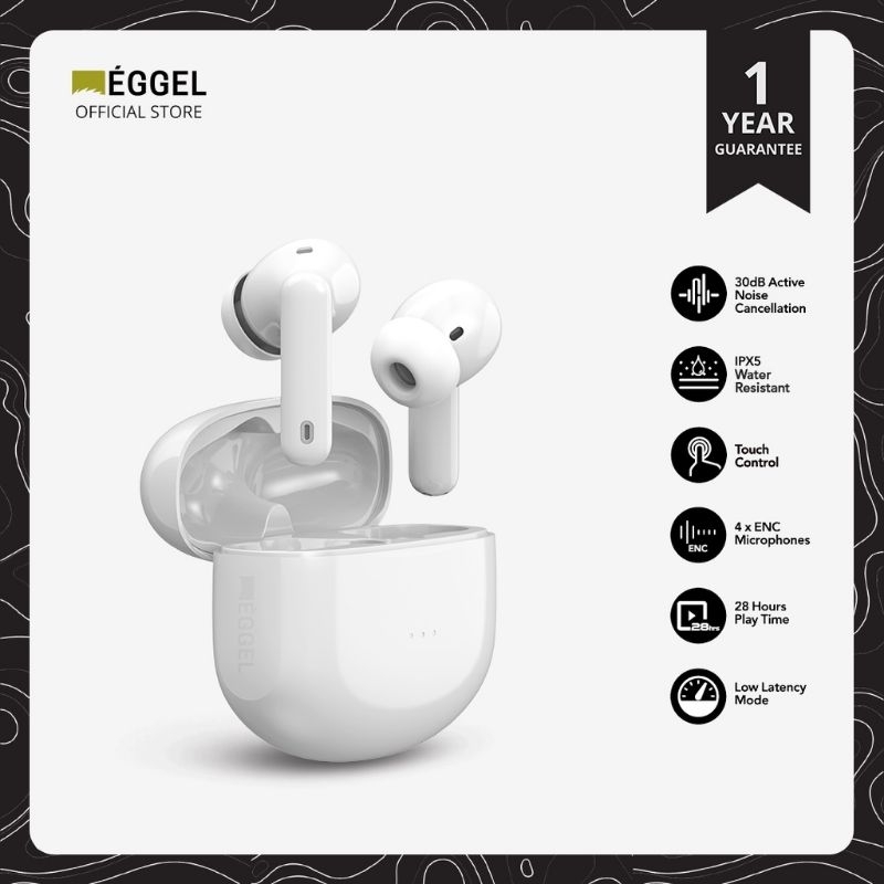 Eggel Quietbuds ANC + ENC TWS True Wireless Earbuds Bluetooth Low Latency Mode