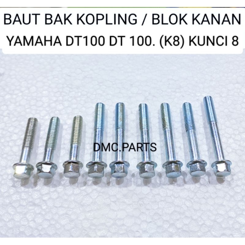 BAUT BAK KOPLING / BLOK KANAN YAMAHA DT100 DT 100. (K8) Kunci 8