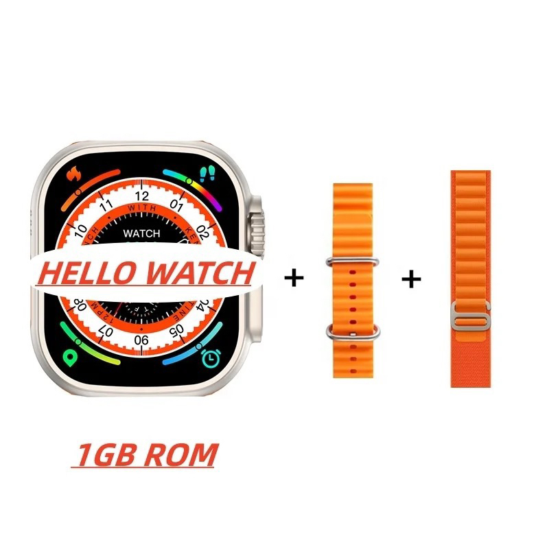 (FREE STRAP) hello watch x h11 ultra upgrade latest version smartwatch ultra copy series h11