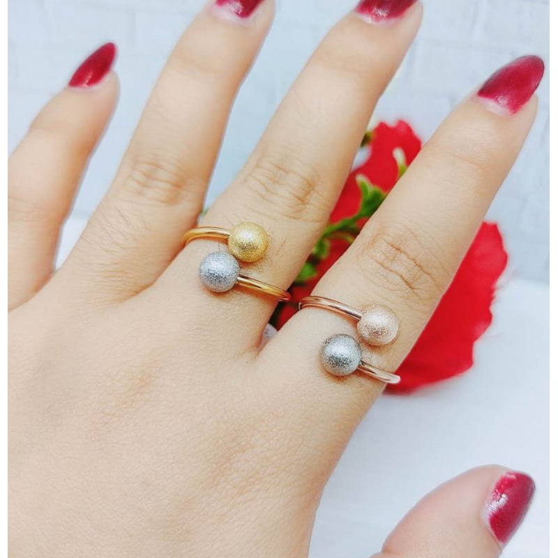 Cincin Titanium Biji Bola Anti Karat Perhiasan P57