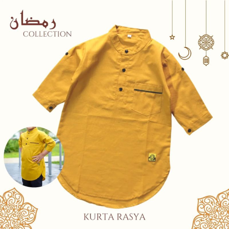 Kurta Anak Laki Laki Lengan 3/4 Baju Koko Lebaran 2023 Terbaru Keren Premium Usia 4 5 6 7 8 9 10 Tahun Bahan Katun Sigaret