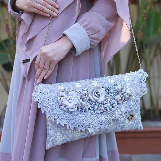 Putra Sukapura Clutch Pesta Cantik Party Style Wanita Brokat Anyaman Pesta Wanita / Brokat Okky