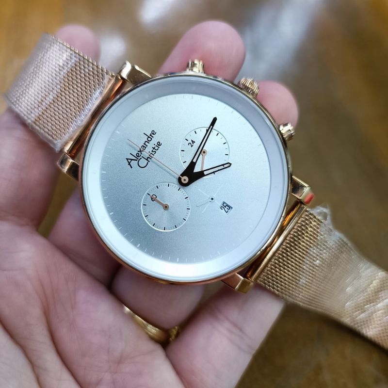 JAM TANGAN WANITA ALEXANDER CHRISTIE 6542 ORIGINAL TALI PASIR