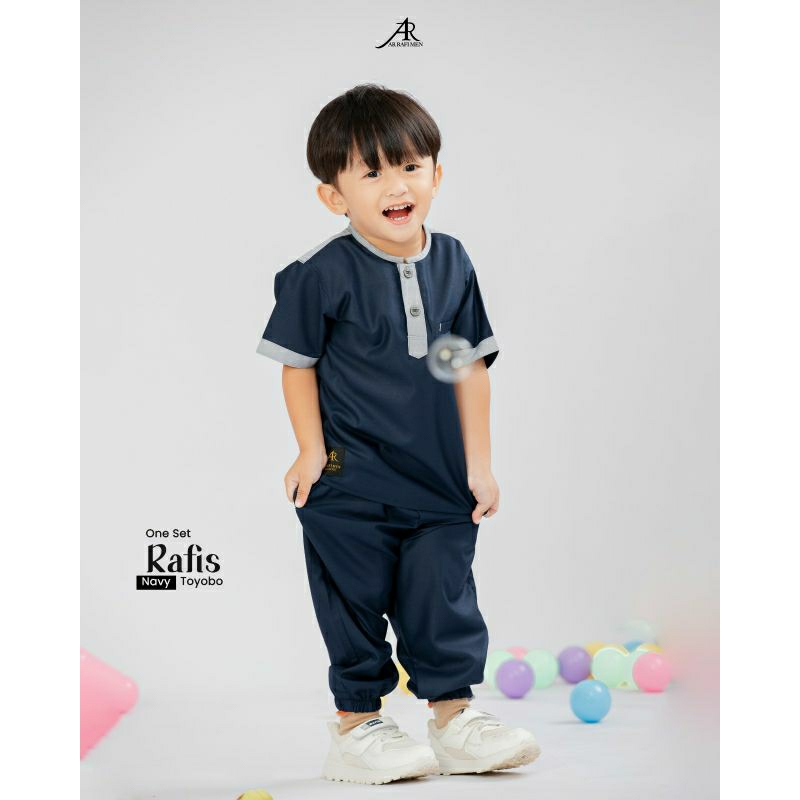 Terbaru Rafis one set ArRafi✔️ setelan celana koko Ar Rafi anak kids cakep bahan toyobo adem nyaman 