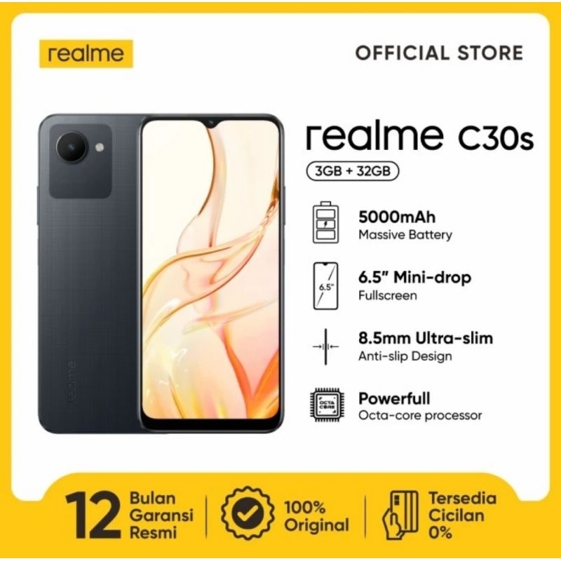 Realme C30S 4/64 3/32 Garansi Resmi