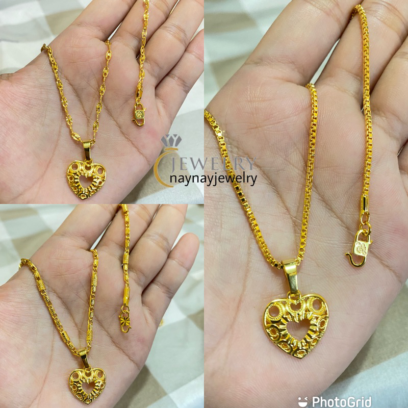 Kalung koin 91 Warna 24k / Liontin Love