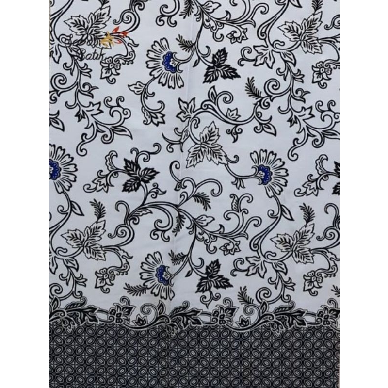 Kain batik putih dallilbull madura meteran